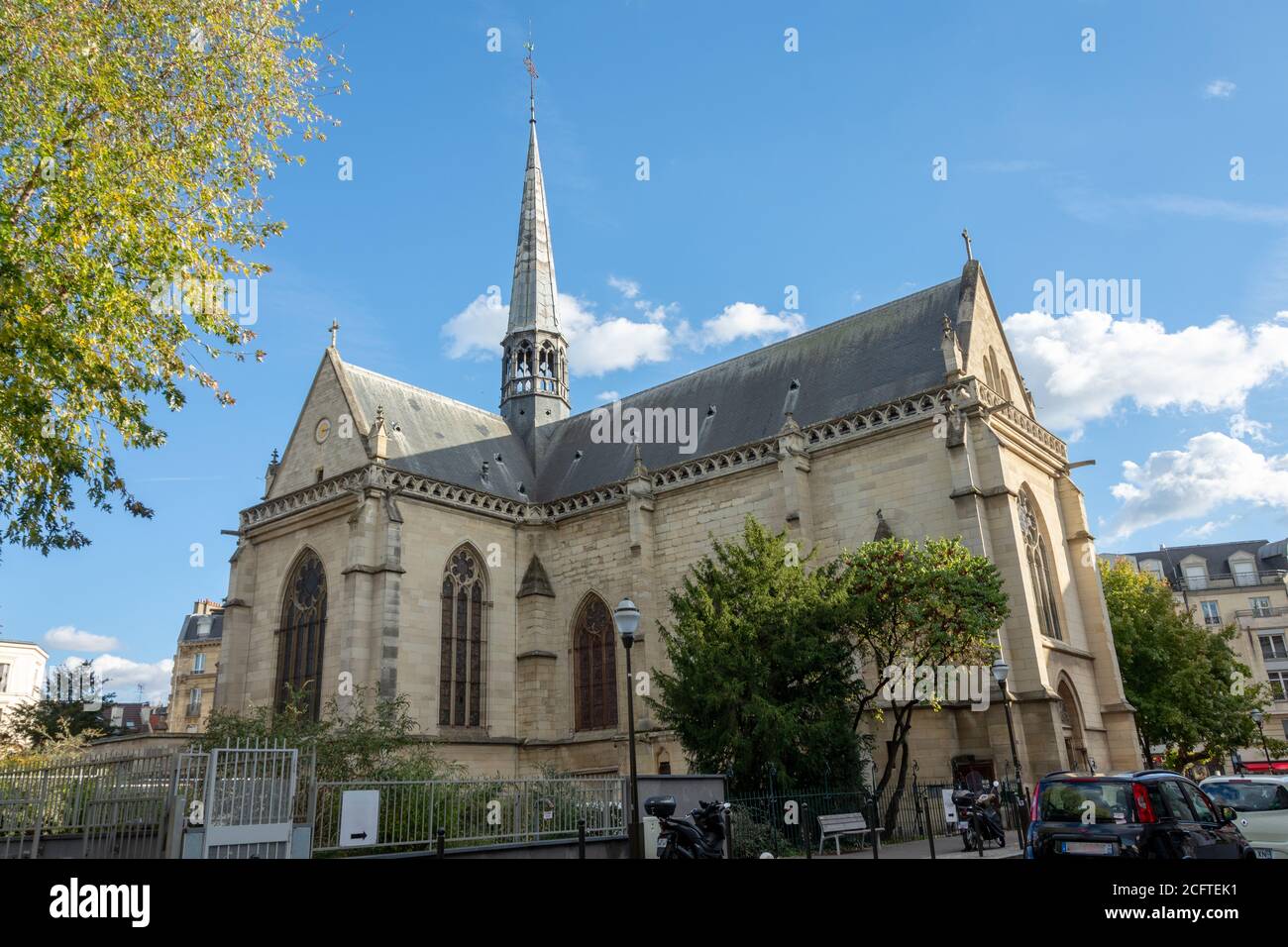 Église notre-Dame-de-Boulogne, également connue sous le nom de notre-Dame-des-menus, Boulogne-Billancourt, France Banque D'Images