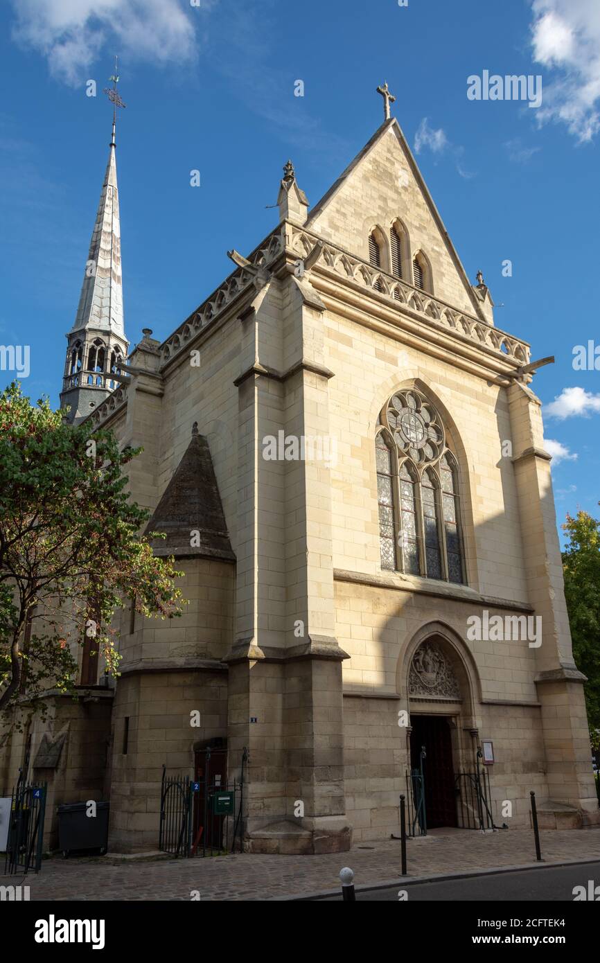 Église notre-Dame-de-Boulogne, également connue sous le nom de notre-Dame-des-menus, Boulogne-Billancourt, France Banque D'Images