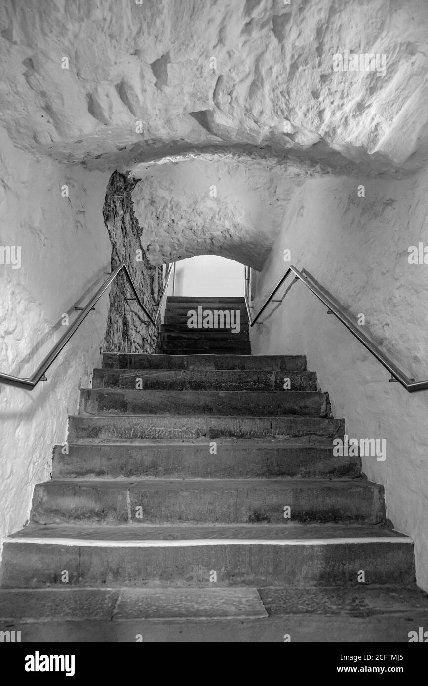 passage historique avec escaliers Banque D'Images