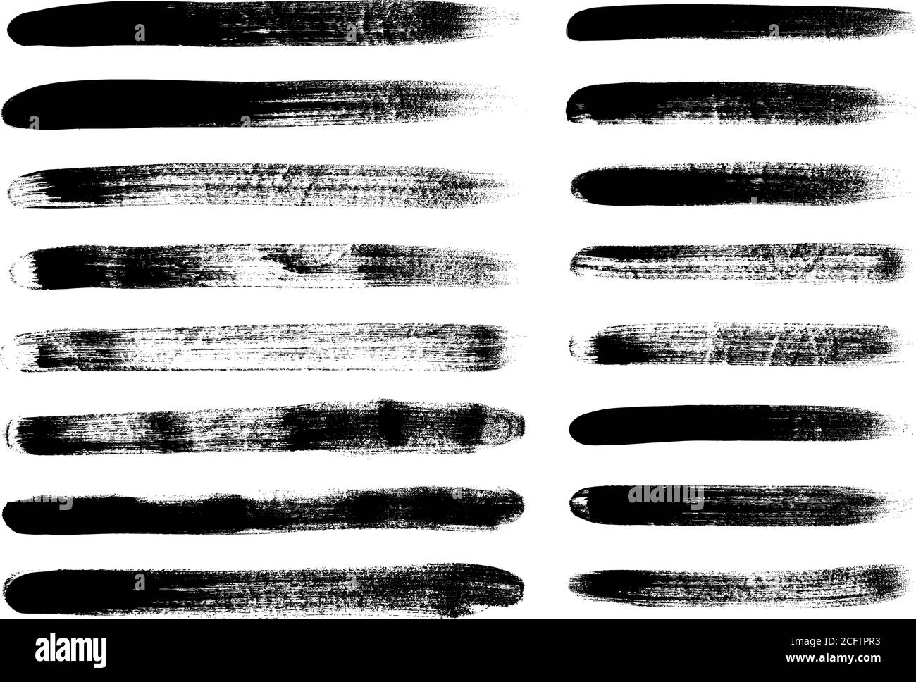 Collection de traits de pinceau vector grungy. Illustration de Vecteur