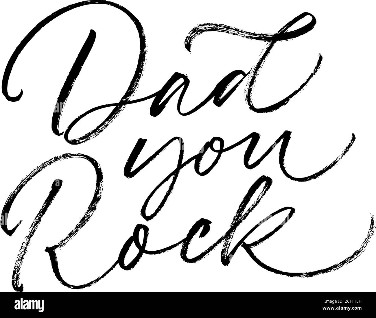 Carte de vœux Pad You rock calligraphie. Illustration de Vecteur