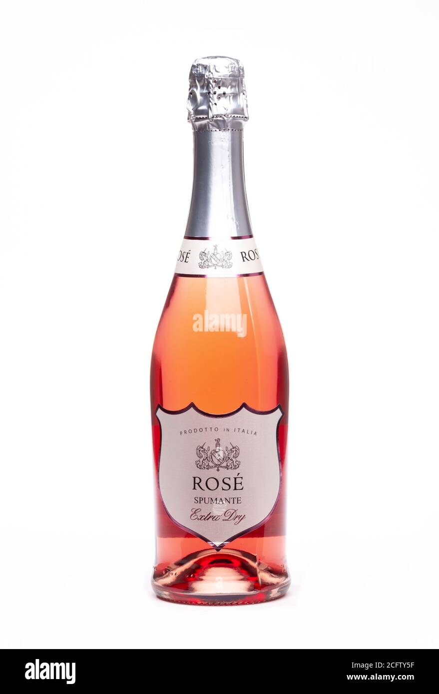 vin très sec rosé spumante Banque D'Images