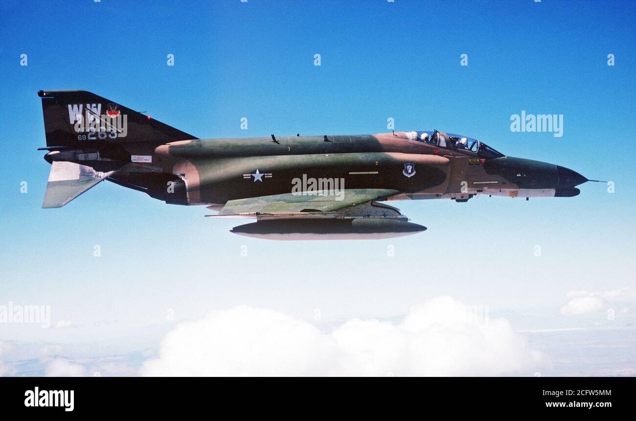 1978 - Un avion vue du côté droit de la 37e Escadre de chasse tactique avancée F-4G Wild Weasel Phantom II aéronefs. Banque D'Images