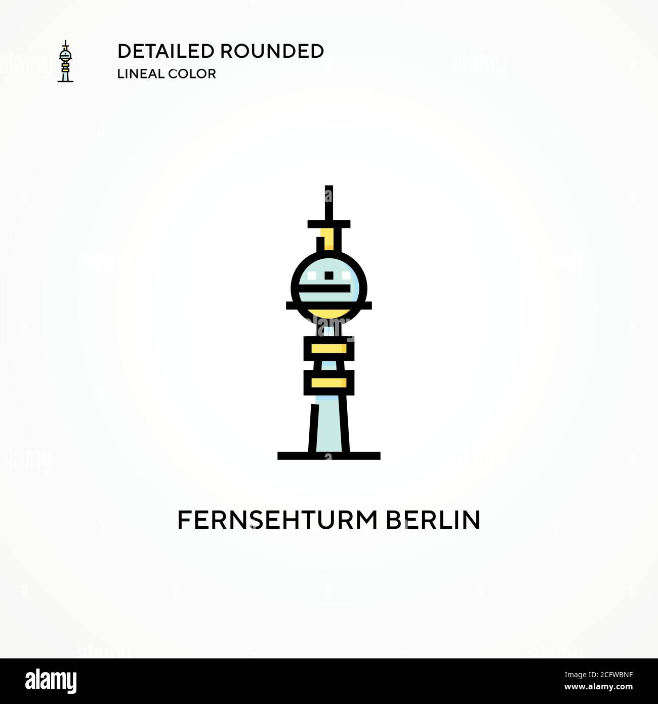 Fernsehturm berlin vecteur icône. Concepts modernes d'illustration vectorielle. Facile à modifier et à personnaliser. Illustration de Vecteur