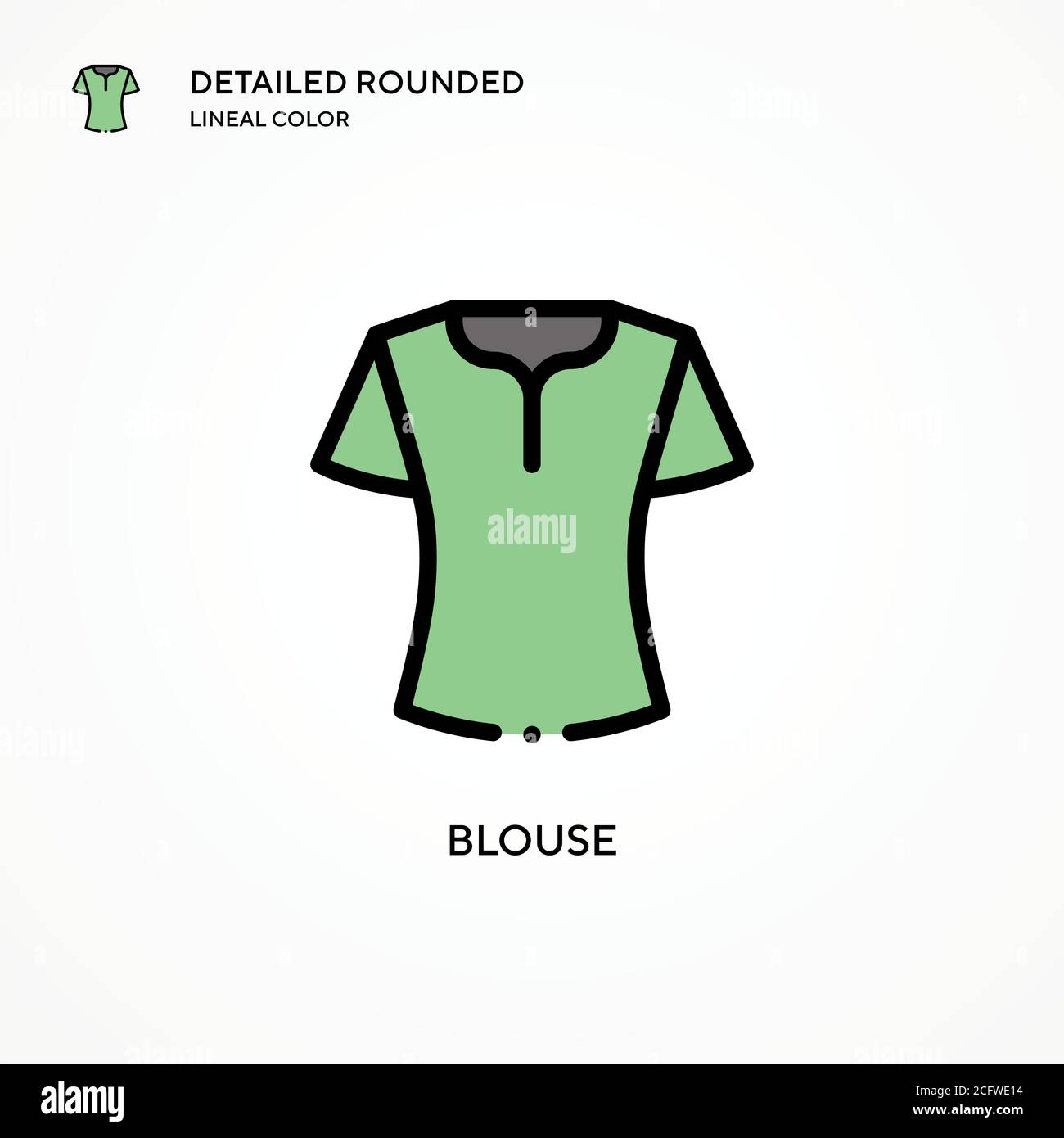 Icône de vecteur de blouse. Concepts modernes d'illustration vectorielle. Facile à modifier et à personnaliser. Illustration de Vecteur