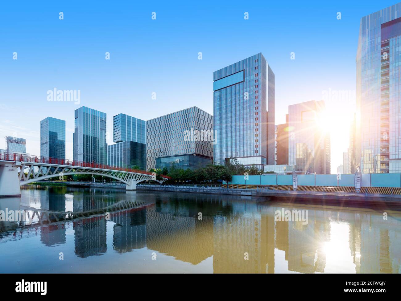 La ville moderne de haute taille, la Chine Shanghai CDB. Banque D'Images