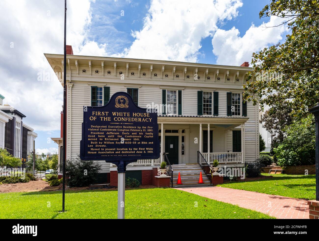 Montgomery, AL / USA - 27 août 2020 : la première Maison Blanche de la Confédération, maison du Président Jefferson Davis. Banque D'Images