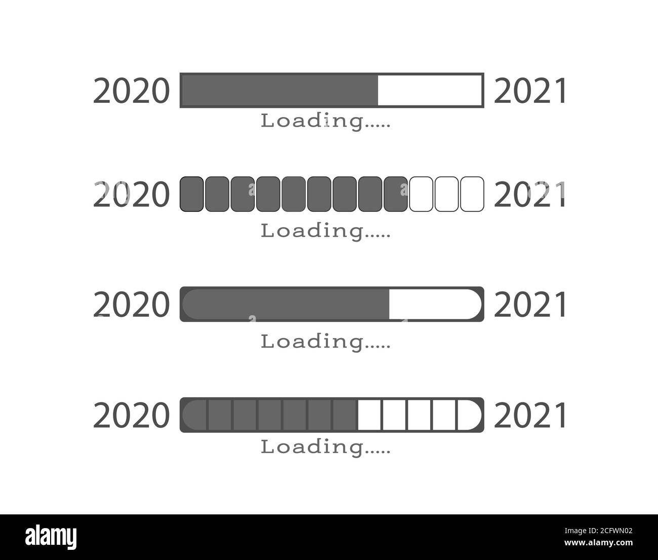 Téléchargement de 2021. Une collection d'illustrations vectorielles simples pour le thème et le design. Illustration de Vecteur