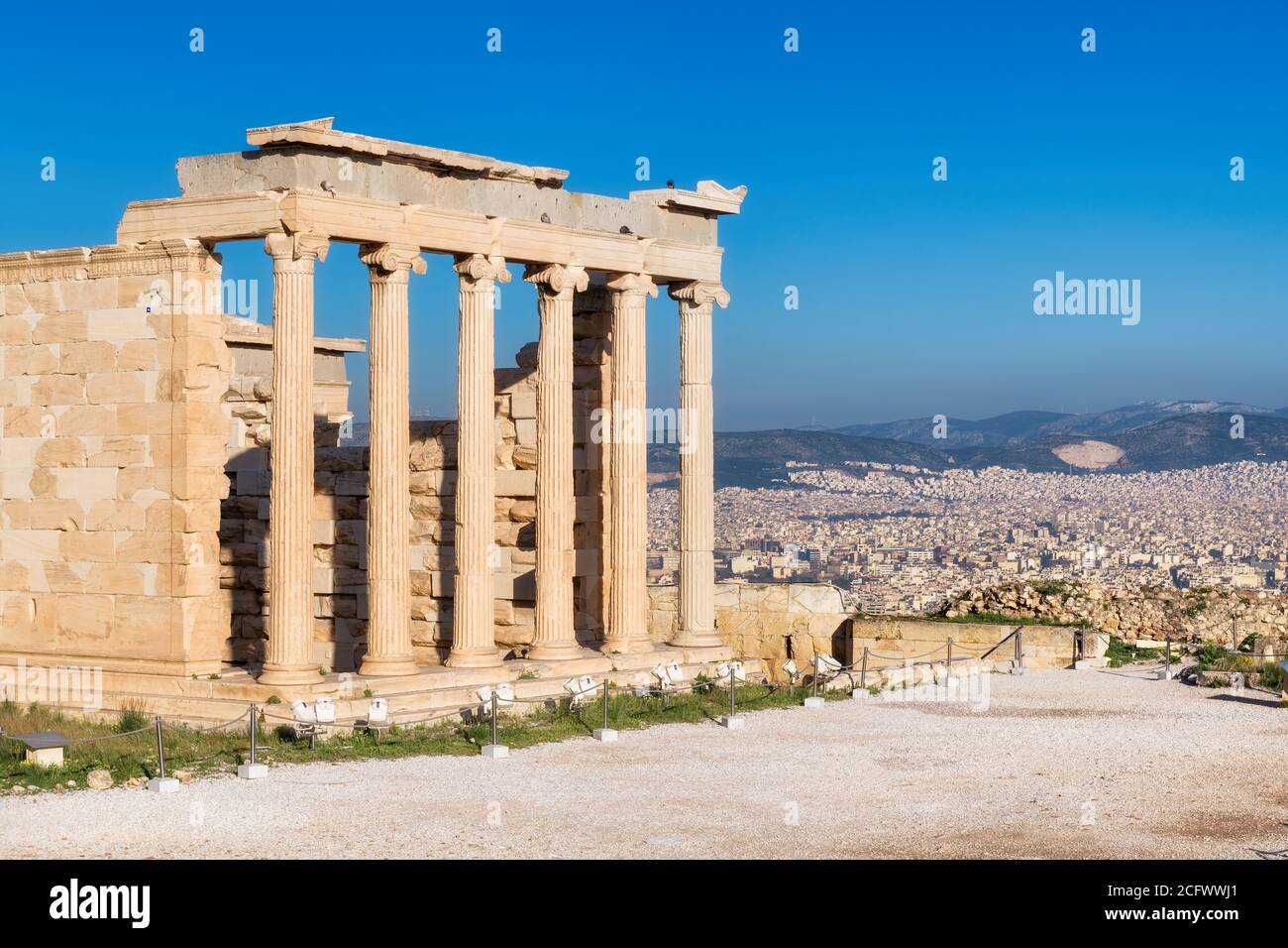 Erechtheion temple sur l'Acropole d'Athènes. Grèce Banque D'Images