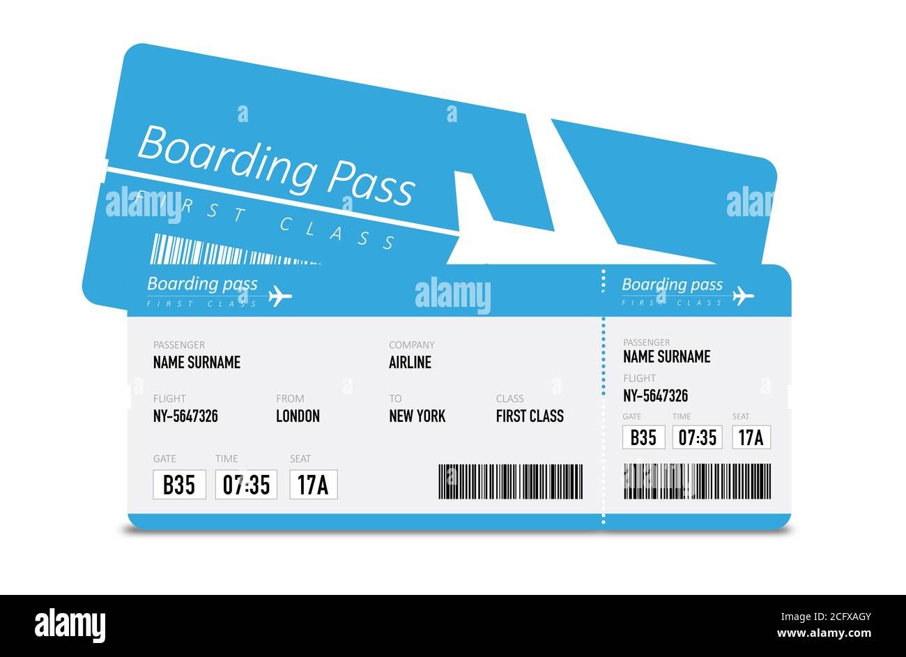 Billet D Avion Air France Vierge Aeroplane ticket Banque d'images détourées - Alamy