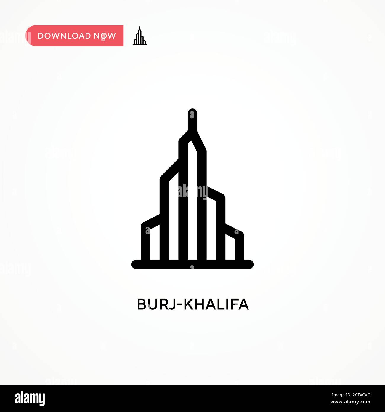 Burj-khalifa simple vecteur icône. Illustration moderne et simple à vecteur plat pour site Web ou application mobile Illustration de Vecteur