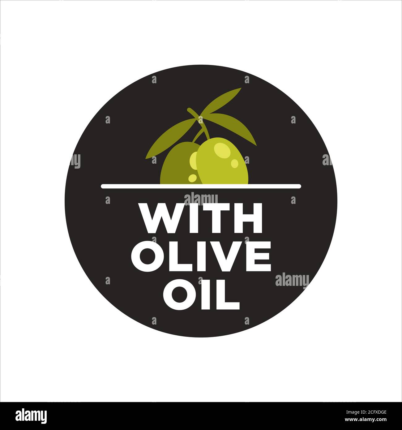 Icône huile d'olive. Symbole pour les produits à base d'huile d'olive. Illustration de Vecteur