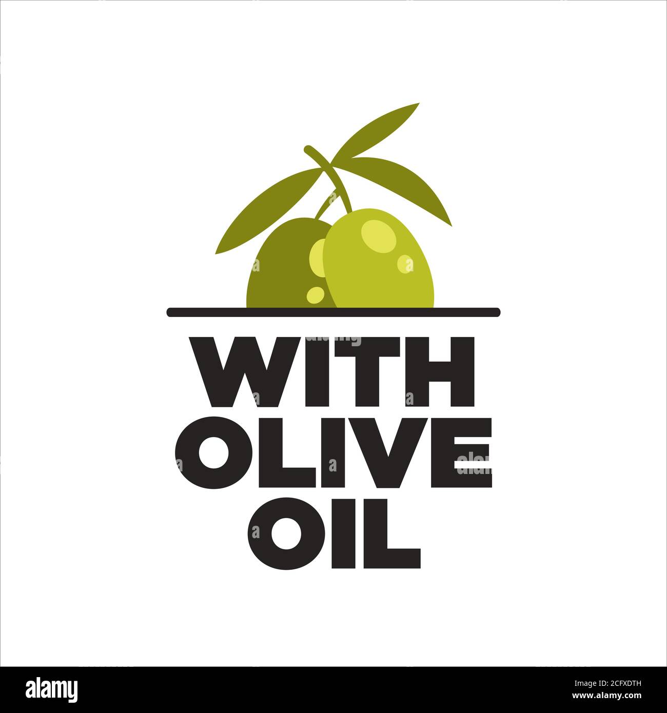 Icône huile d'olive. Symbole pour les produits à base d'huile d'olive. Illustration de Vecteur