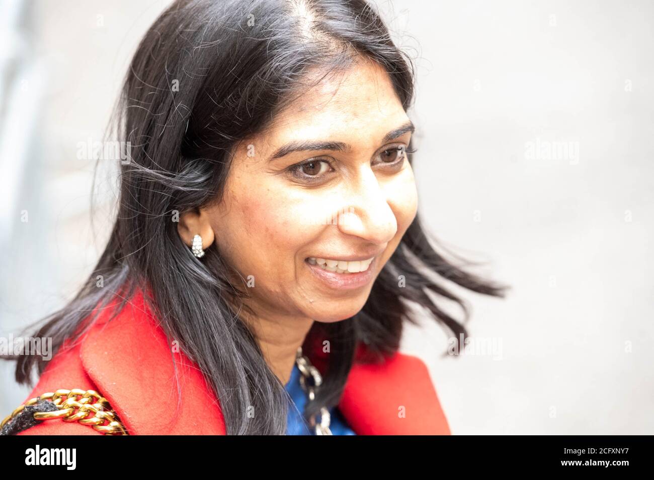 Londres, Royaume-Uni. 08 septembre 2020. Suella Braverman, Procureur général, quitte une réunion du Cabinet à FCO London. Crédit : Ian Davidson/Alay Live News Banque D'Images