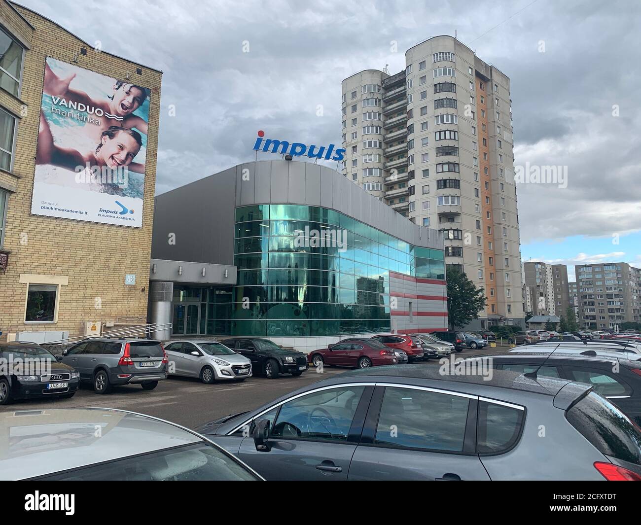 Club de sport Impuls dans le quartier de Fabijoniskes. Vilnius / Lituanie Banque D'Images