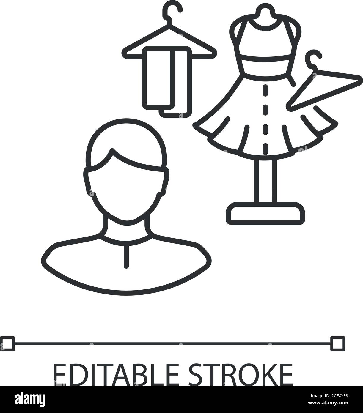 Icône linéaire du directeur de costume Illustration de Vecteur