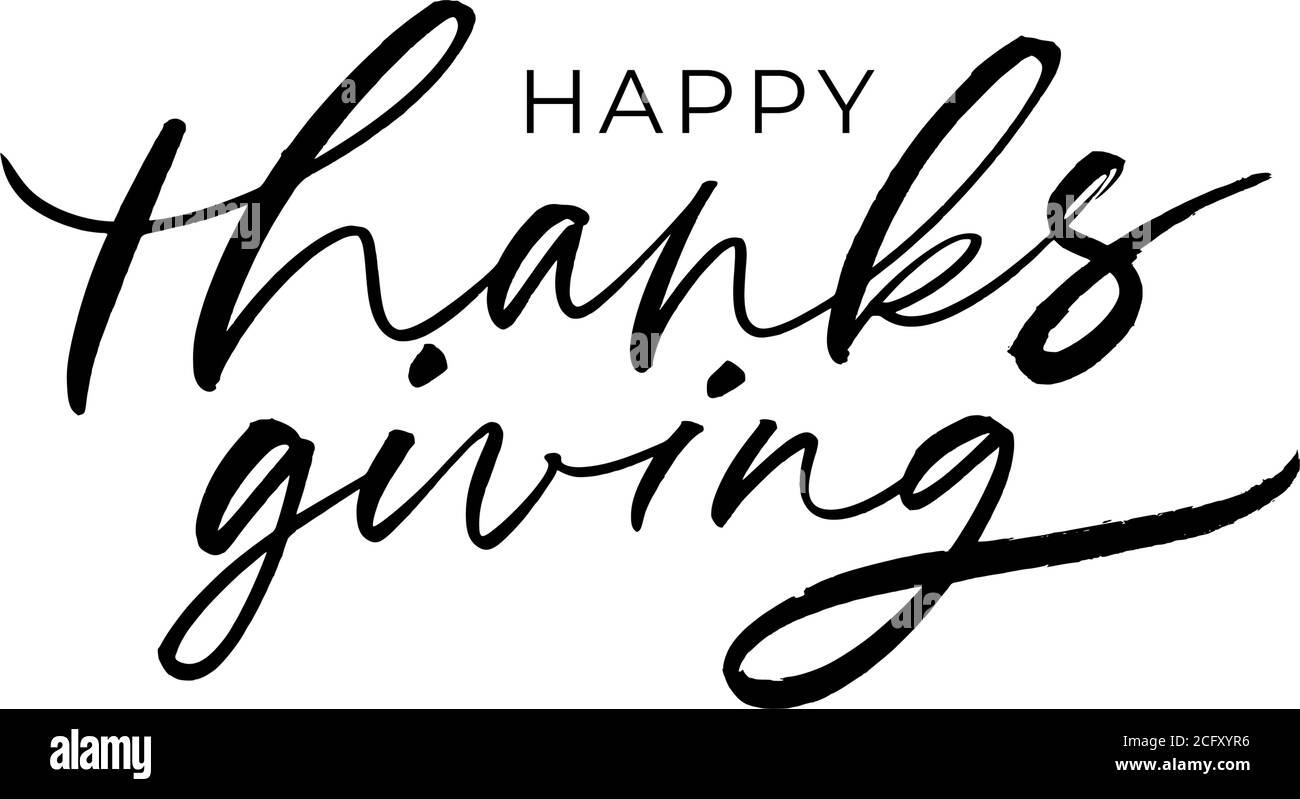 Joyeux Thanksgiving moderne pinceau vecteur calligraphie Illustration de Vecteur