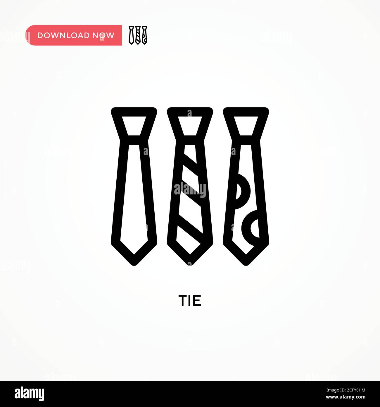 Icône de vecteur simple TIE. Illustration moderne et simple à vecteur plat pour site Web ou application mobile Illustration de Vecteur