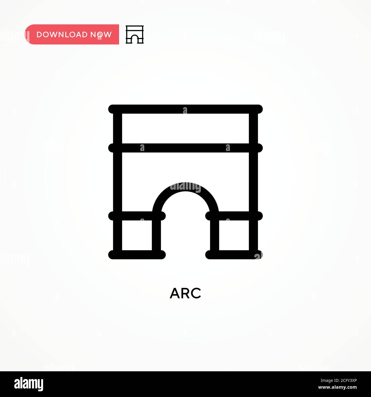 Icône de vecteur simple d'arc. Illustration moderne et simple à vecteur plat pour site Web ou application mobile Illustration de Vecteur