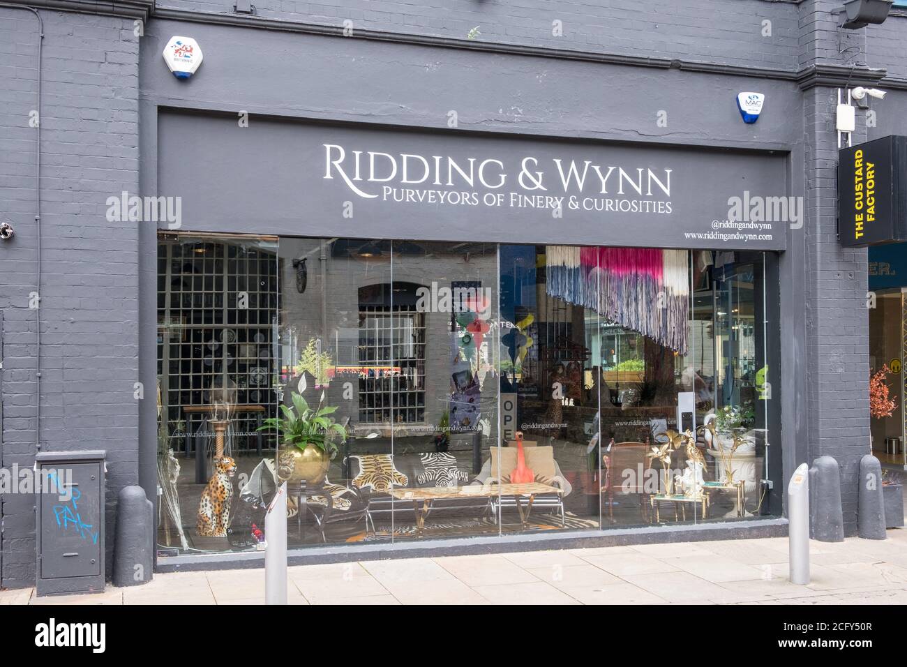 La boutique de Udding et Wynn dans l'usine Custard dans le quartier créatif de Digbeth, Birmingham, Royaume-Uni Banque D'Images