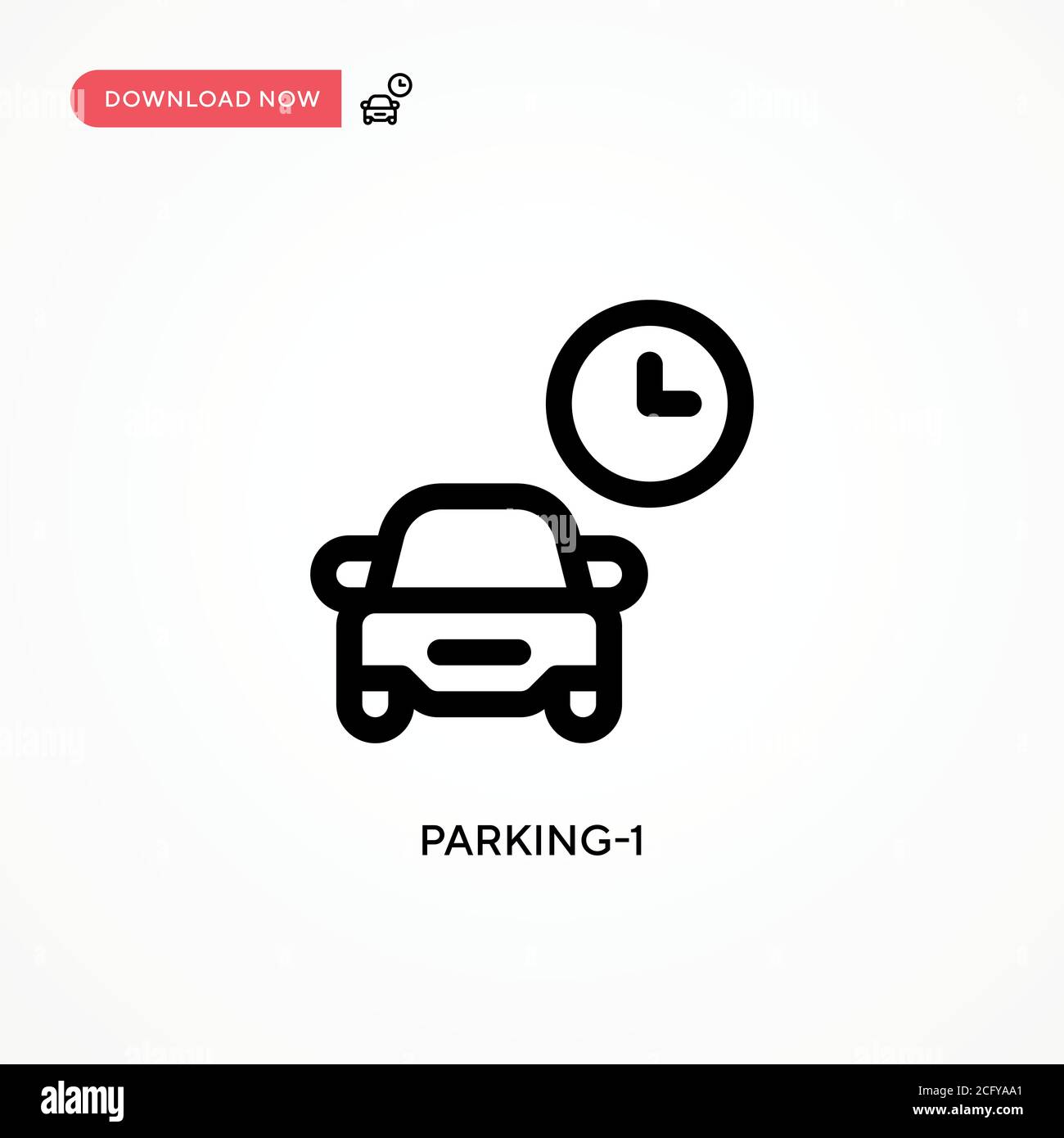 Icône de vecteur simple parking-1. Illustration moderne et simple à vecteur plat pour site Web ou application mobile Illustration de Vecteur