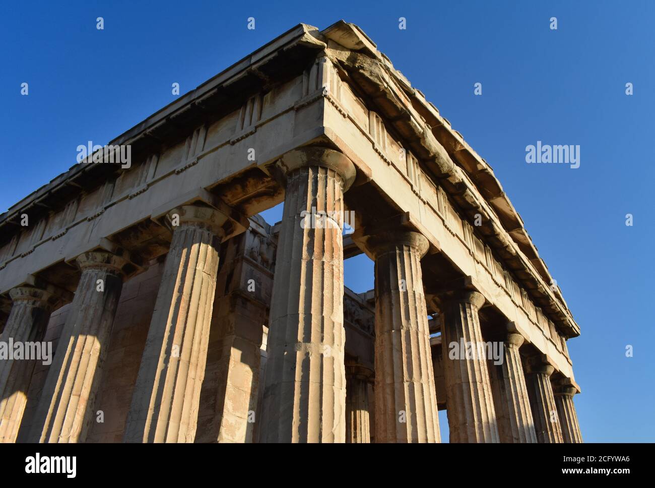 Temple d'Hephaestus dans l'ancienne Agora d'Athènes, Grèce Banque D'Images