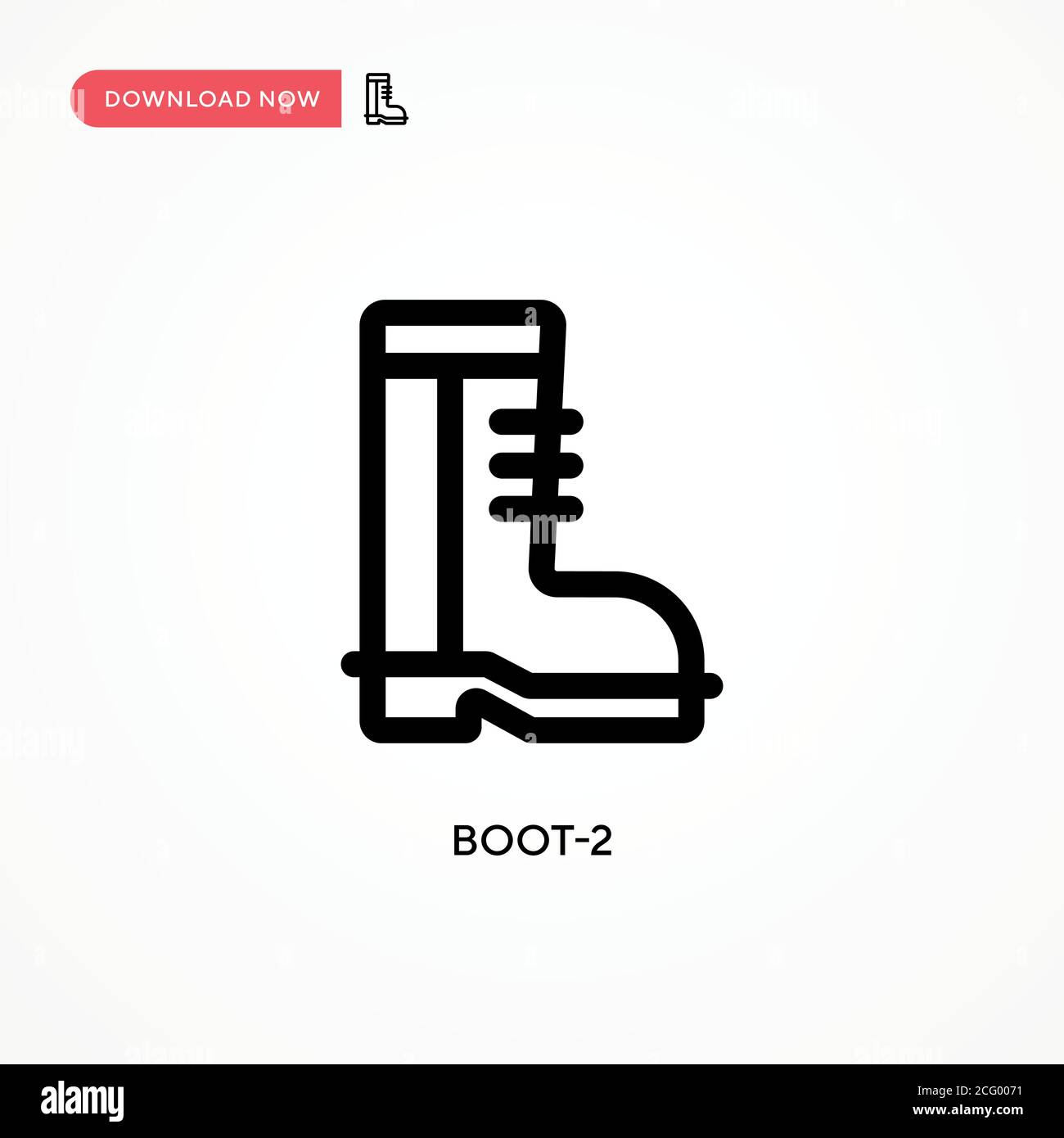 Icône de vecteur simple Boot-2. Illustration moderne et simple à vecteur plat pour site Web ou application mobile Illustration de Vecteur