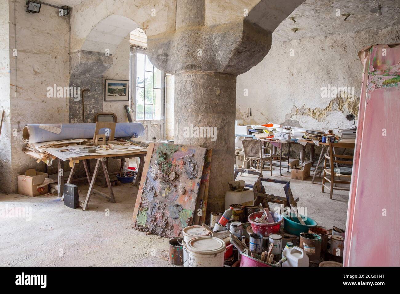 France, Indre et Loire, vallée de la Loire classée au patrimoine mondial par l'UNESCO, Vernou-sur-Brenne, les Madères, propriété de la famille Debré depuis 3 générations, Banque D'Images