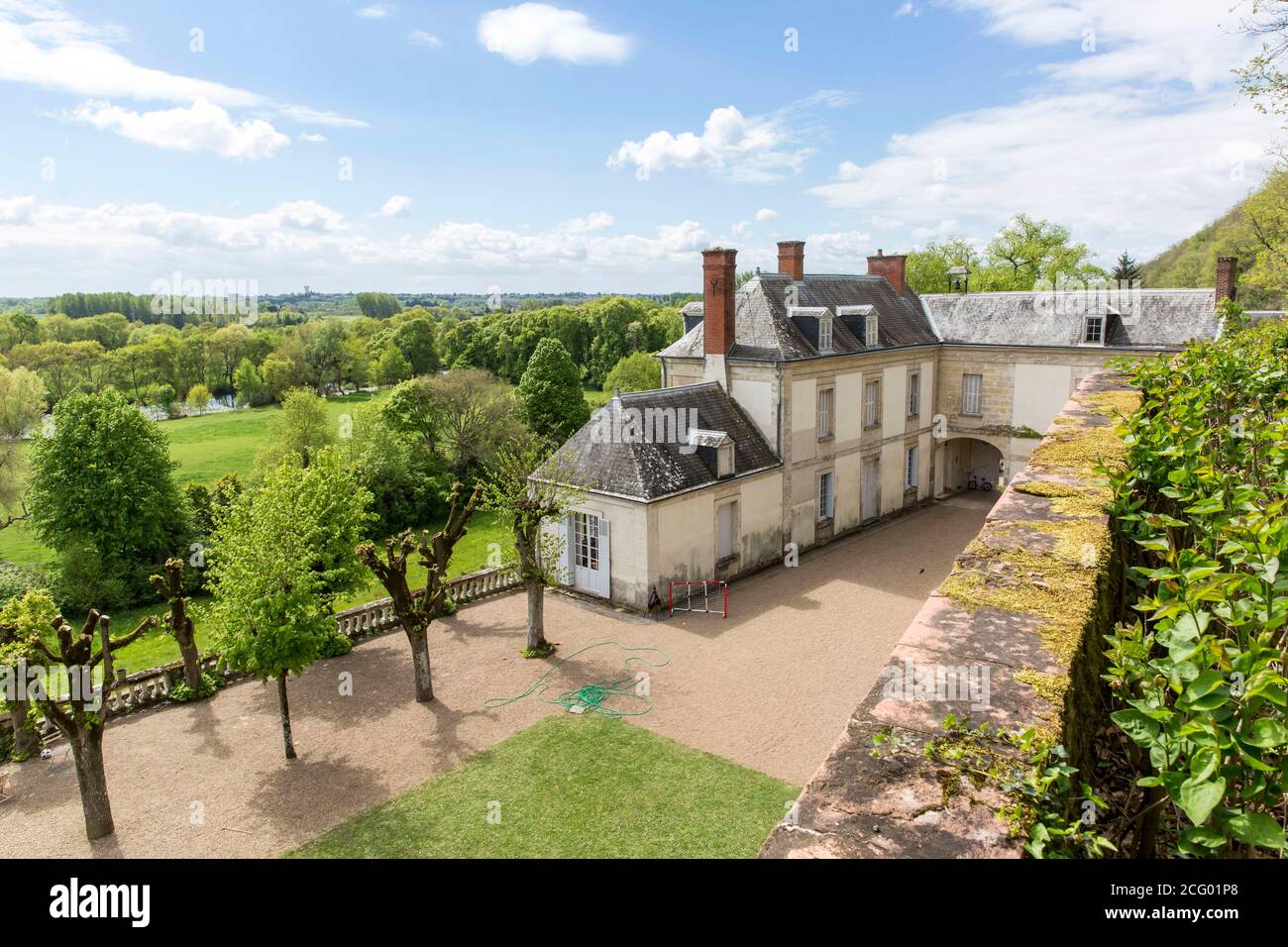 France, Indre et Loire, vallée de la Loire classée au patrimoine mondial par l'UNESCO, Vernou-sur-Brenne, les Madères, propriété de la famille Debré depuis 3 générations, Banque D'Images