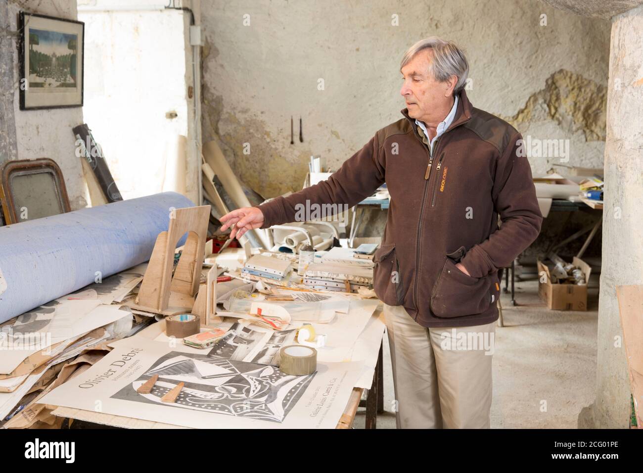 France, Indre et Loire, vallée de la Loire classée au patrimoine mondial par l'UNESCO, Vernou-sur-Brenne, les Madères, propriété de la famille Debré depuis 3 générations, Banque D'Images
