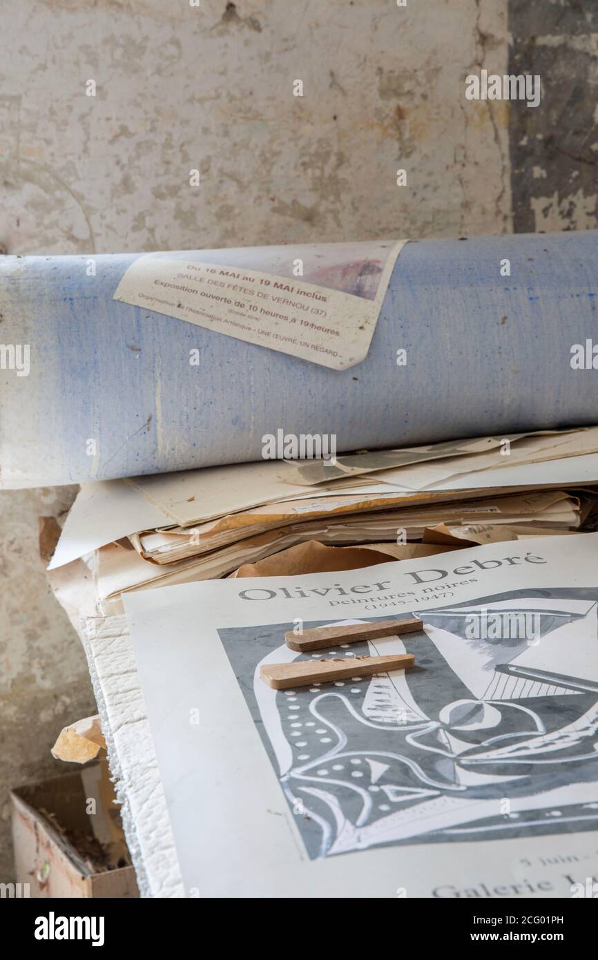 France, Indre et Loire, vallée de la Loire classée au patrimoine mondial par l'UNESCO, Vernou-sur-Brenne, les Madères, propriété de la famille Debré depuis 3 générations, Banque D'Images