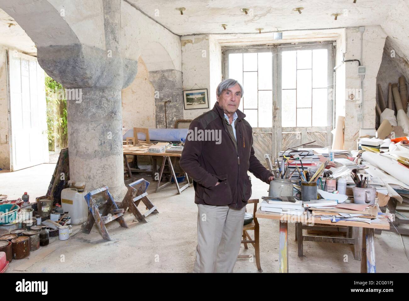 France, Indre et Loire, vallée de la Loire classée au patrimoine mondial par l'UNESCO, Vernou-sur-Brenne, les Madères, propriété de la famille Debré depuis 3 générations, Banque D'Images
