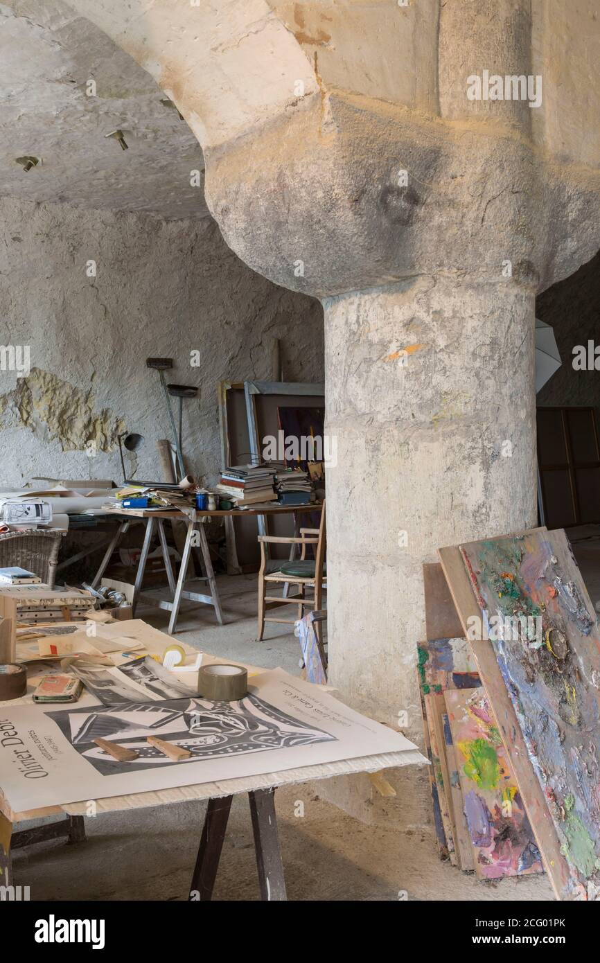 France, Indre et Loire, vallée de la Loire classée au patrimoine mondial par l'UNESCO, Vernou-sur-Brenne, les Madères, propriété de la famille Debré depuis 3 générations, Banque D'Images