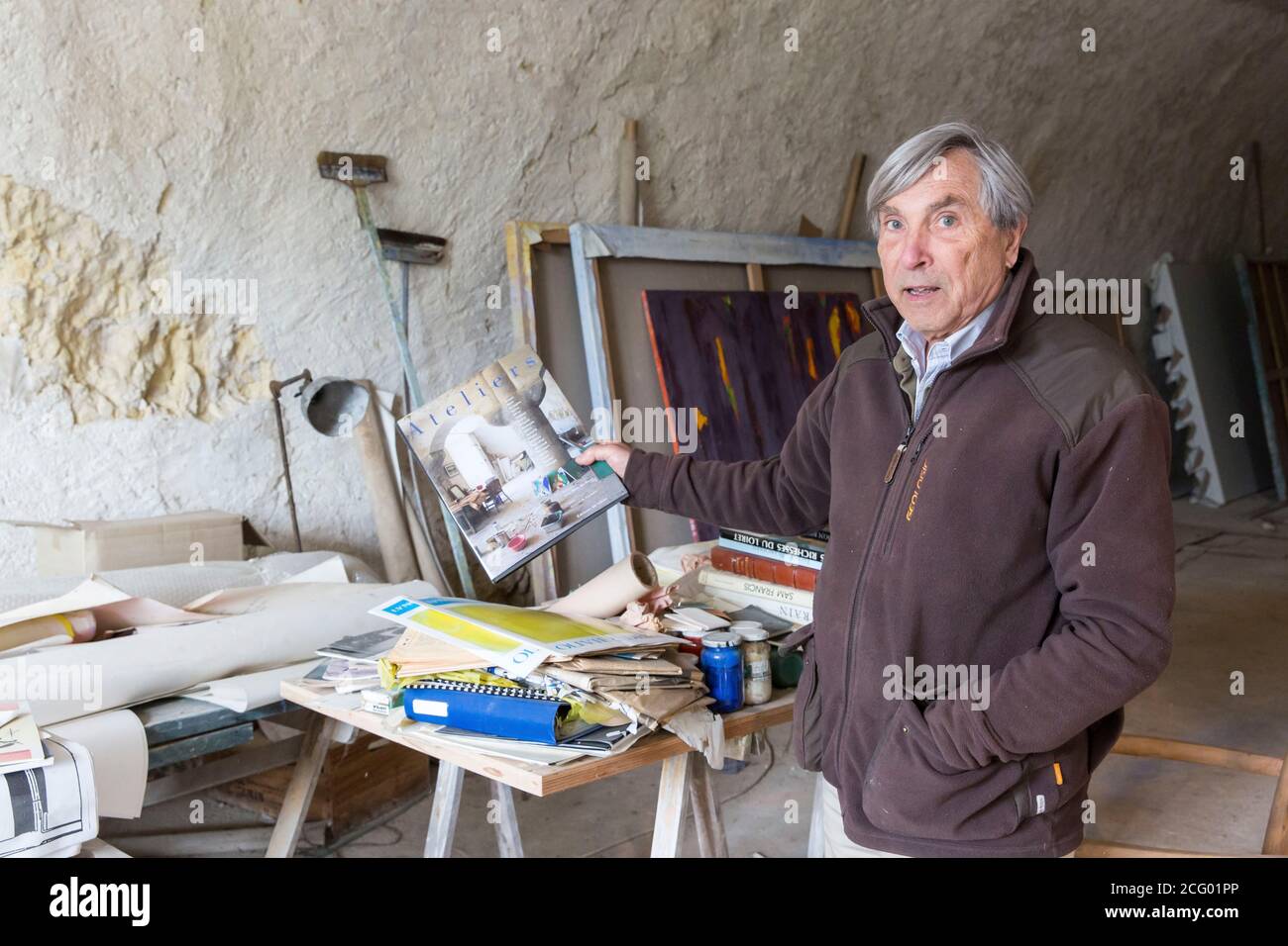 France, Indre et Loire, vallée de la Loire classée au patrimoine mondial par l'UNESCO, Vernou-sur-Brenne, les Madères, propriété de la famille Debré depuis 3 générations, Banque D'Images