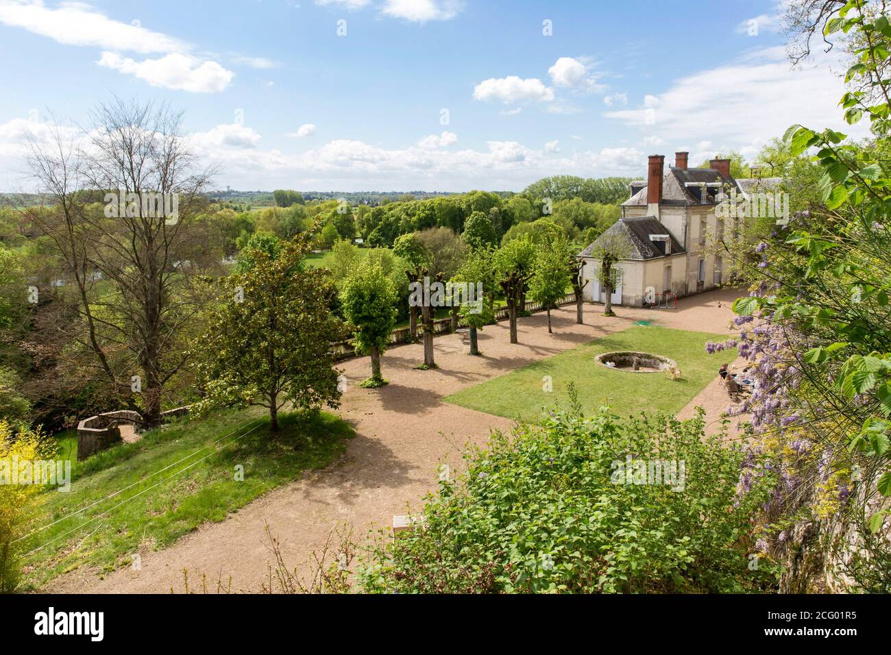 France, Indre et Loire, vallée de la Loire classée au patrimoine mondial par l'UNESCO, Vernou-sur-Brenne, les Madères, propriété de la famille Debré depuis 3 générations, Banque D'Images