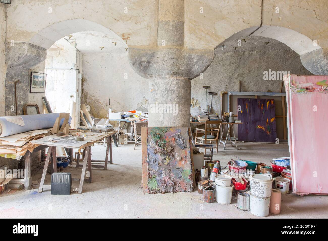 France, Indre et Loire, vallée de la Loire classée au patrimoine mondial par l'UNESCO, Vernou-sur-Brenne, les Madères, propriété de la famille Debré depuis 3 générations, Banque D'Images