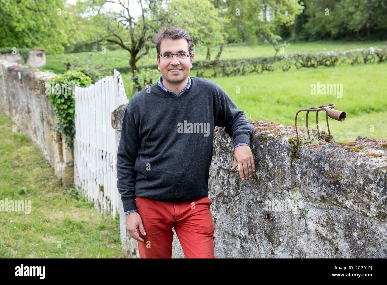 France, Indre et Loire, vallée de la Loire classée au patrimoine mondial par l'UNESCO, Vernou-sur-Brenne, les Madères, propriété de la famille Debré depuis 3 générations, Banque D'Images