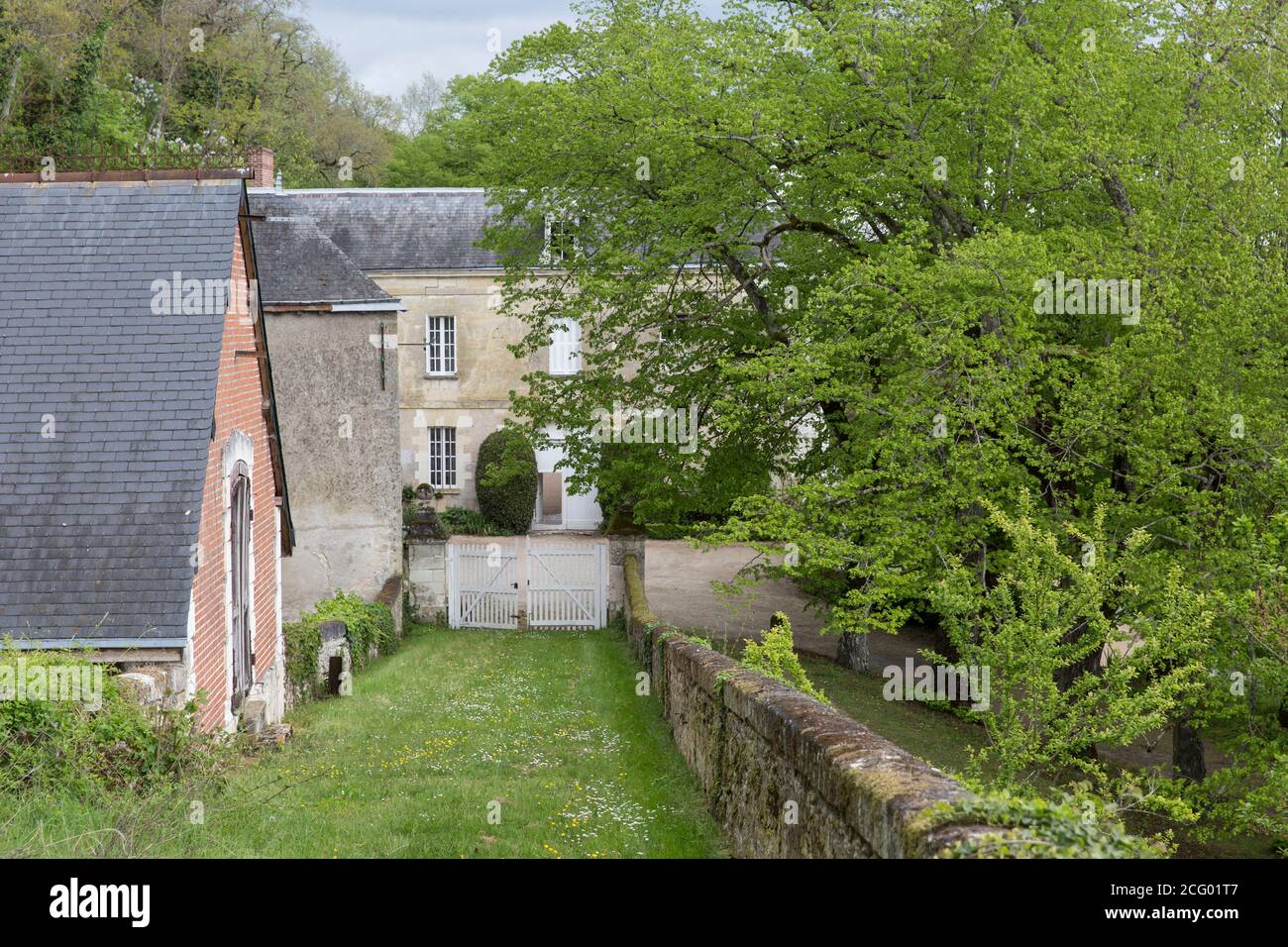France, Indre et Loire, vallée de la Loire classée au patrimoine mondial par l'UNESCO, Vernou-sur-Brenne, les Madères, propriété de la famille Debré depuis 3 générations, Banque D'Images