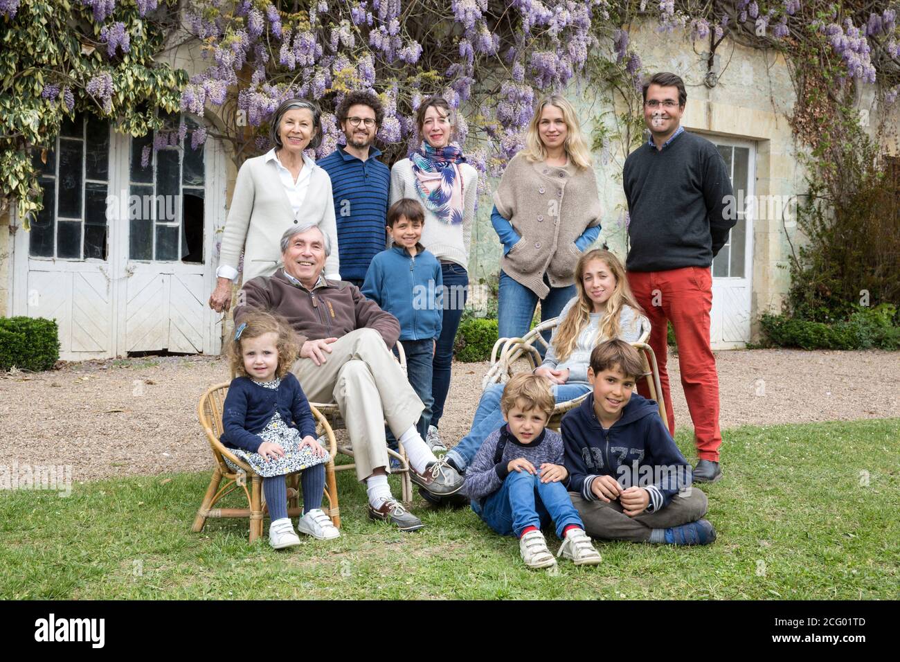 France, Indre et Loire, vallée de la Loire classée au patrimoine mondial par l'UNESCO, Vernou-sur-Brenne, les Madères, propriété de la famille Debré depuis 3 générations, Banque D'Images