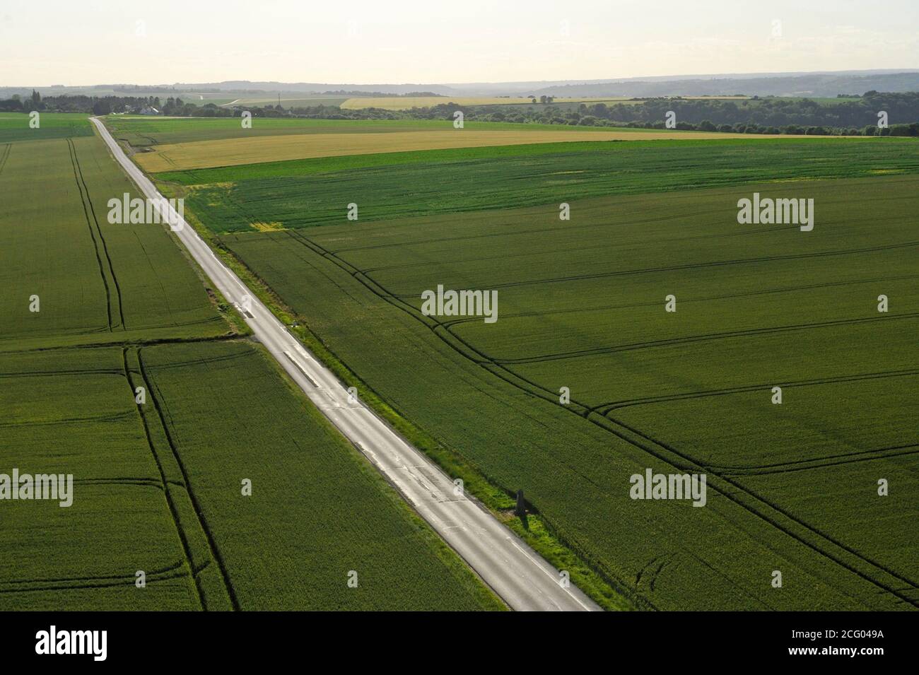 France, Aisne, chemin des Dames autour de Cerny-en Laonnois (vue aérienne) Banque D'Images