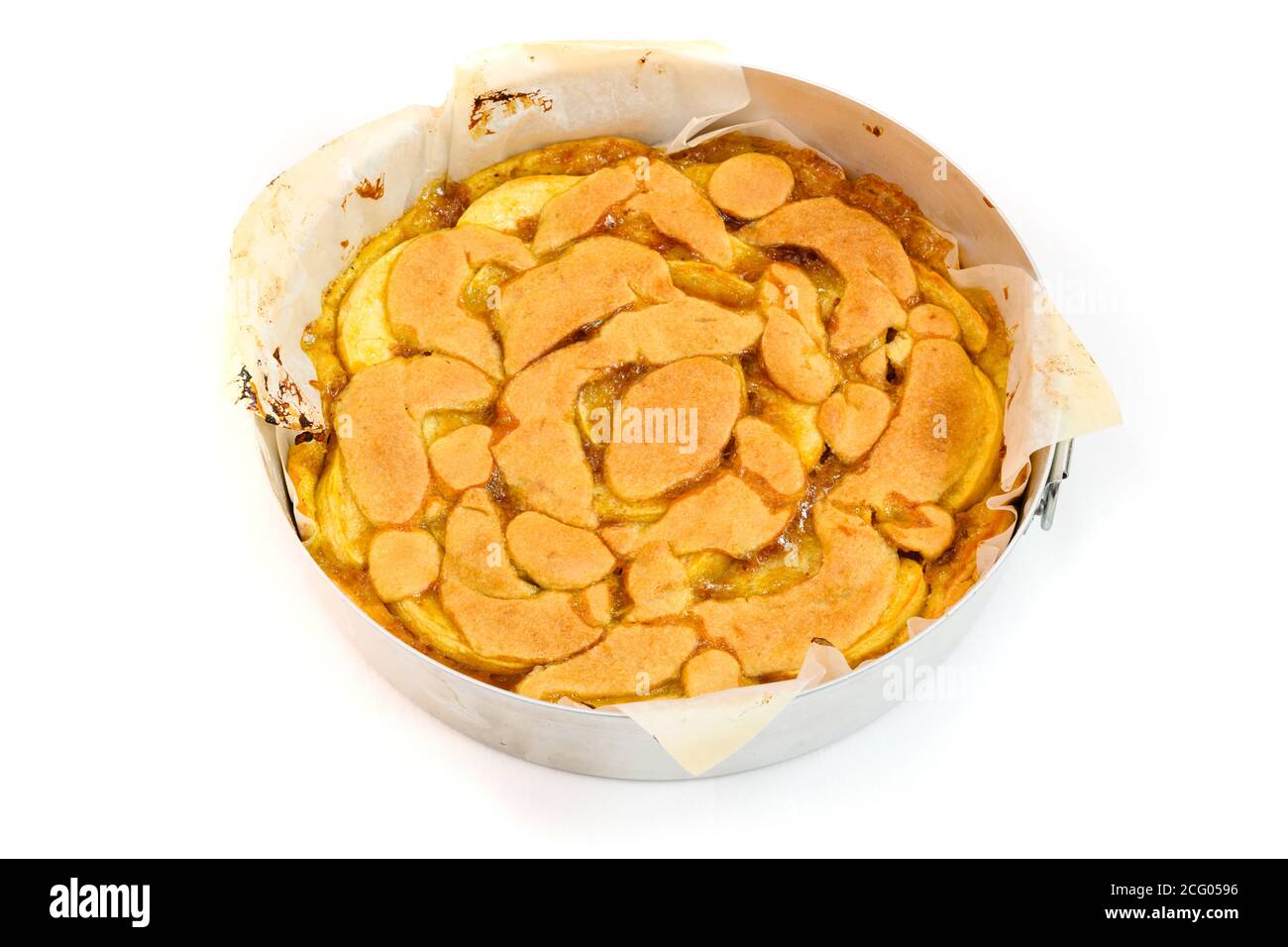 La tarte aux pommes, gâteau italien fait maison. Banque D'Images