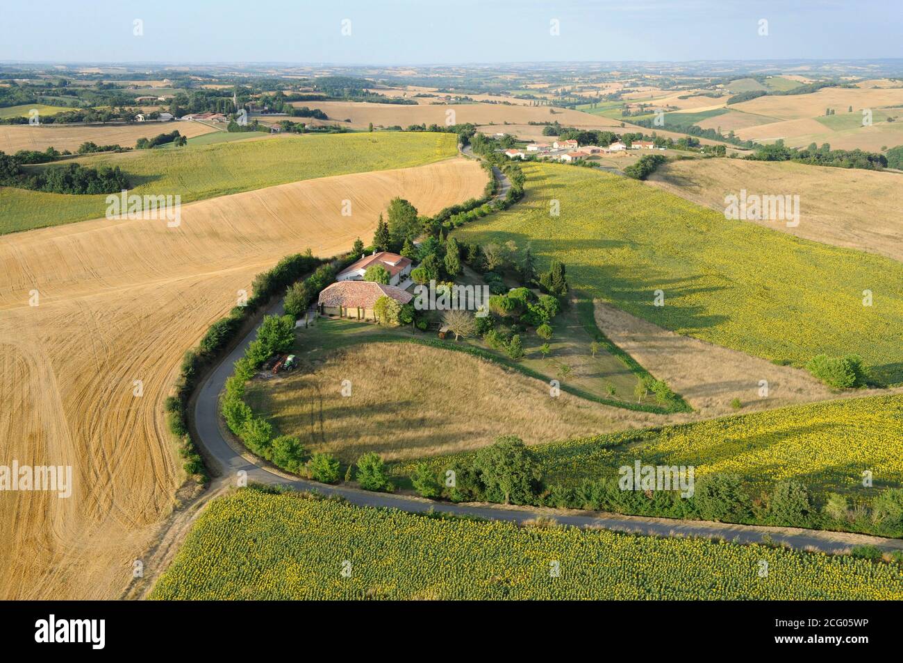 France, haute-Garonne, autour de Caujac (vue aérienne) Banque D'Images