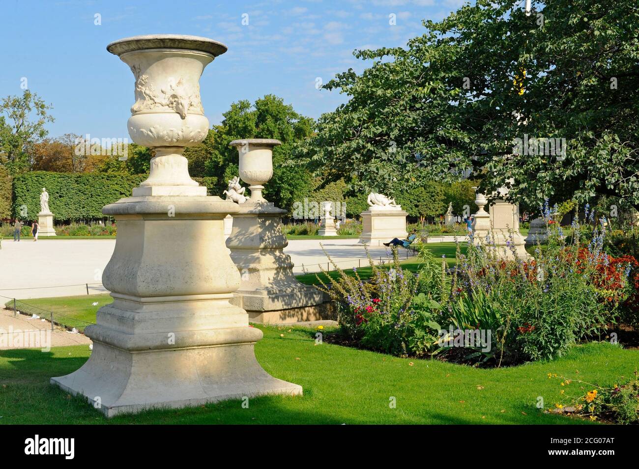 France, Paris, région classée au patrimoine mondial de l'UNESCO, le jardin des Tuileries Banque D'Images