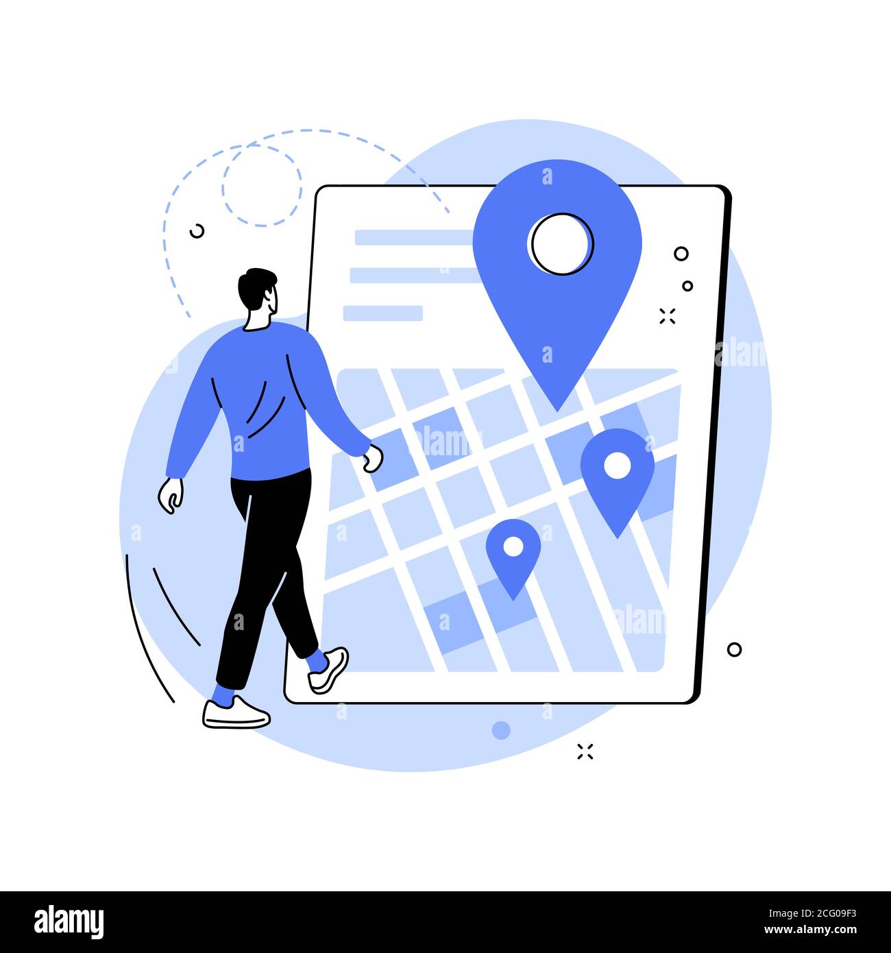Obtenir des directions illustration du vecteur de concept abstrait. Illustration de Vecteur