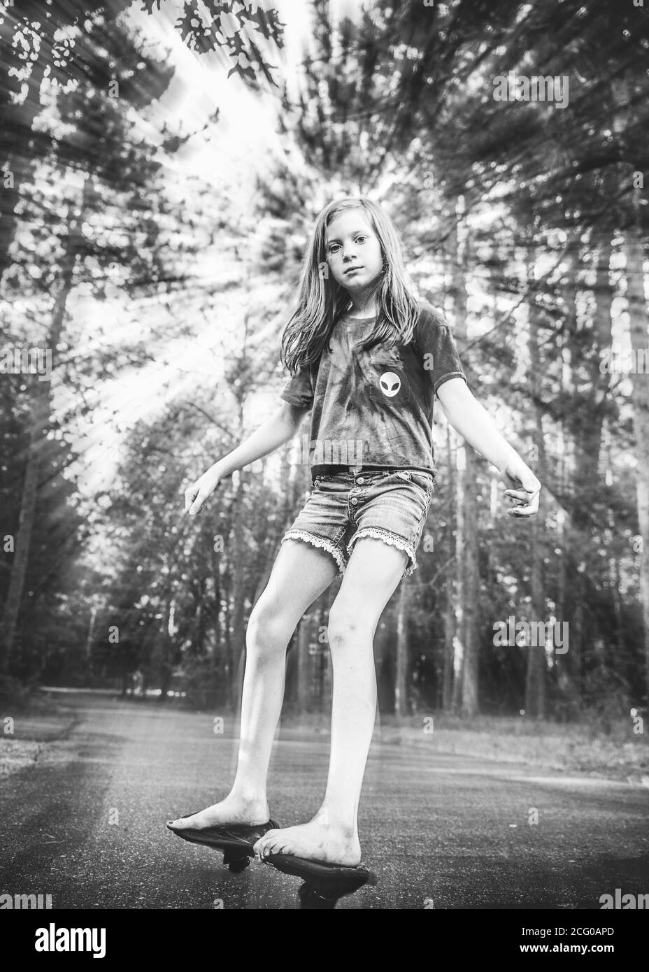 Pre Teen rouge cheveux fille Riptightiptiptiptighe Banque D'Images