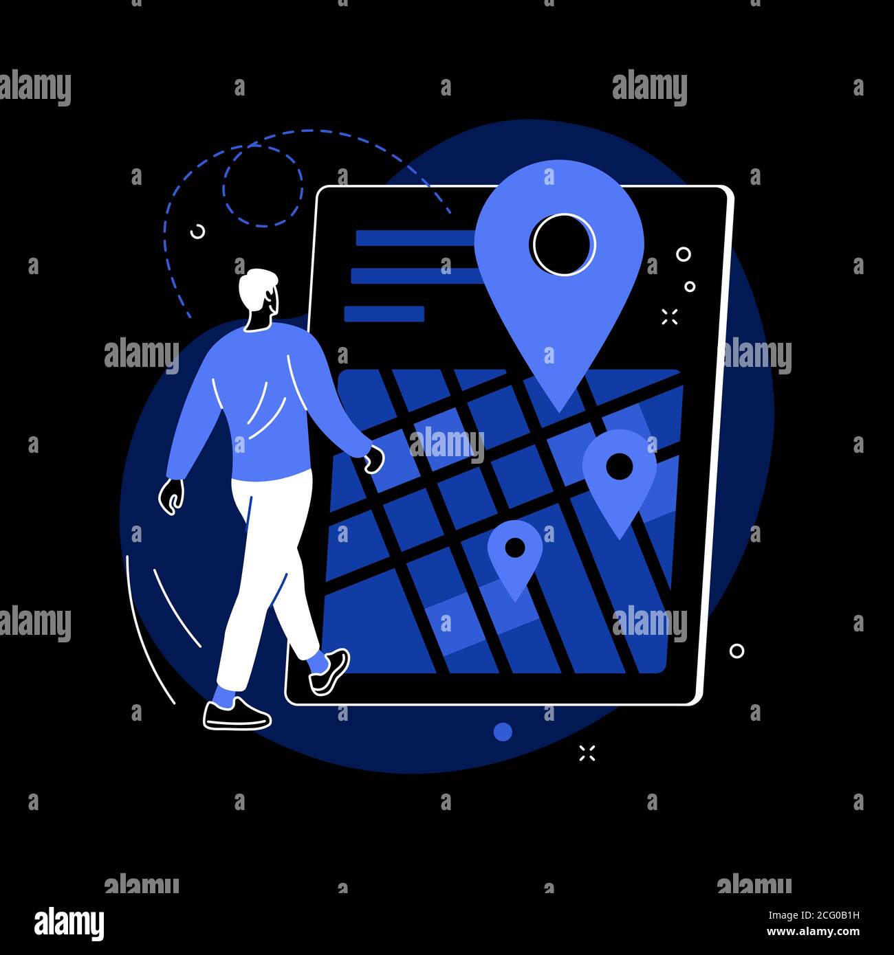 Obtenir des directions illustration du vecteur de concept abstrait. Illustration de Vecteur