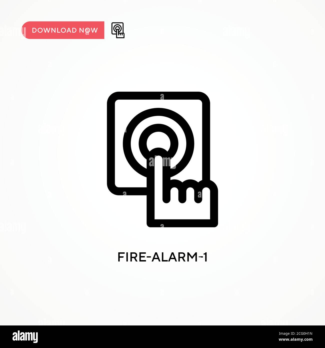 Icône vecteur simple alarme incendie-1. Illustration moderne et simple à vecteur plat pour site Web ou application mobile Illustration de Vecteur