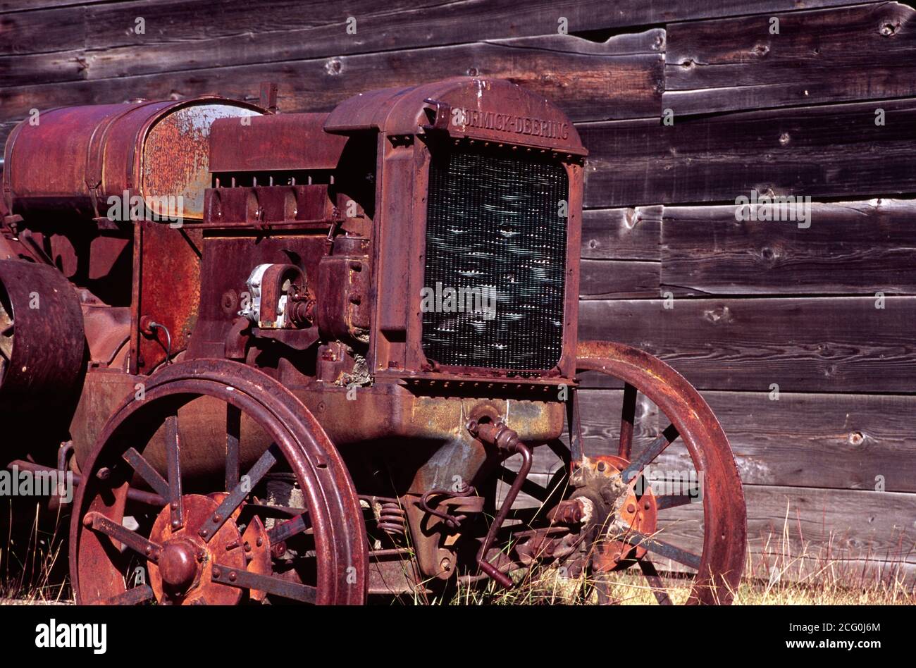 Tracteur, ancien musée, Molson Molson, Washington Banque D'Images