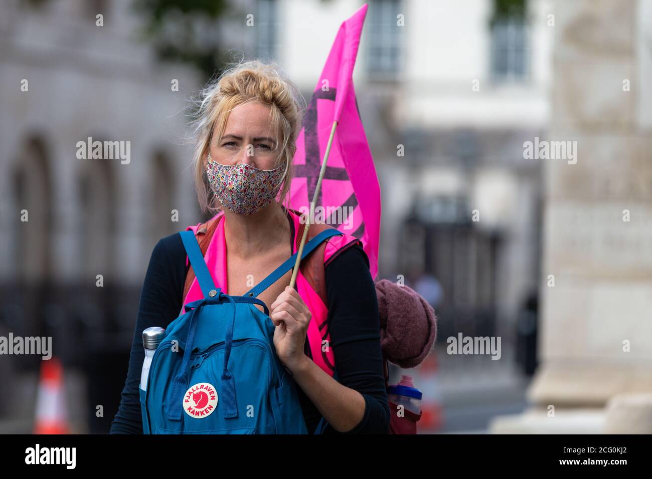 Westminster, Londres, Royaume-Uni. 8 septembre 2020. Le jour 8 extinction rébellion XR marche sur Whitehall en signe de protestation. Crédit photo: Paul Lawrenson-PAL Media/Alay Live News Banque D'Images