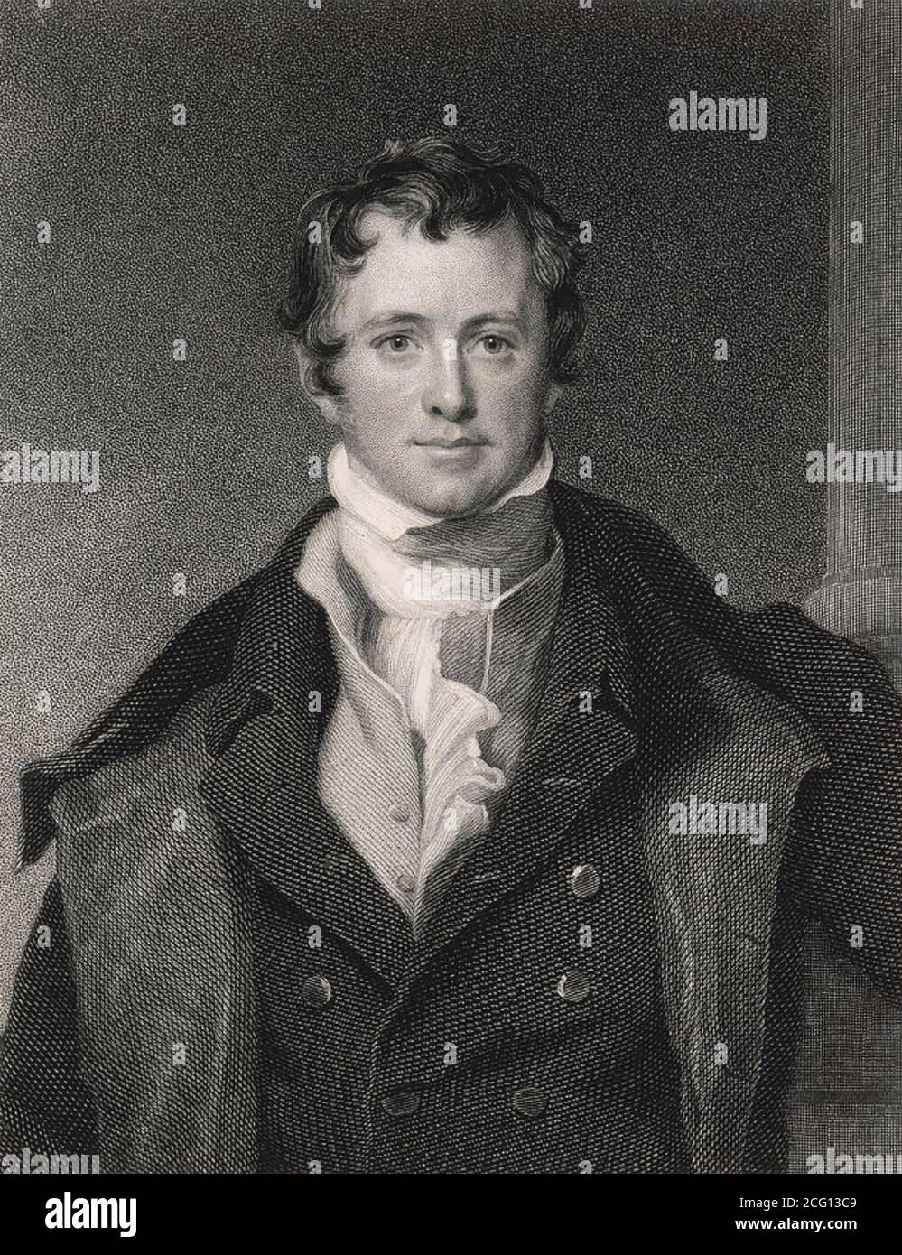 HUMPHRY DAVY (1778-1829) chimiste et inventeur de Cornish. Banque D'Images